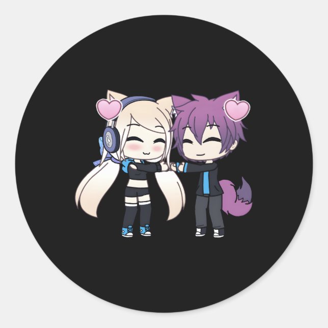 Adesivo Chibi Style Kawaii Anime E Ele (Frente)