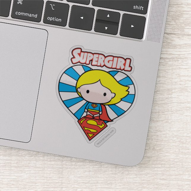 Adesivo Chibi Supergirl Starburst Heart and Logo (Detalhe)