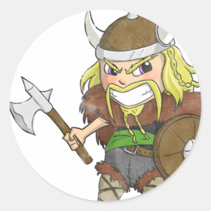 Adesivo Chibi Viking (afligido)