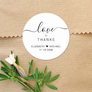 Adesivo Chic Amor E Agradecimento Casamento Obrigado