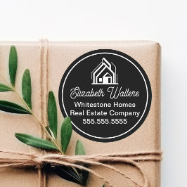Adesivo Chic Black Real Estate Company Customized Realtor