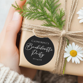 Adesivo Chic Black White Minimalist Bachelorette Party