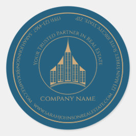 Adesivo Chic Blue, Agente Imobiliário Brown