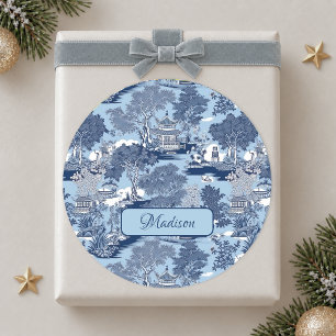Adesivo Chic Blue salgueiro branco chinoiserie cottage 