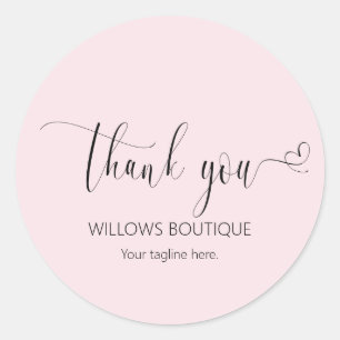 Adesivo Chic Blush Pink Obrigado Calliografia