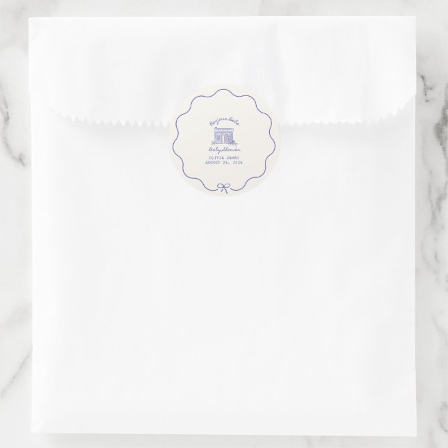 Adesivo Chic Boas-vindas bebê chá de bebê (Bolsa)