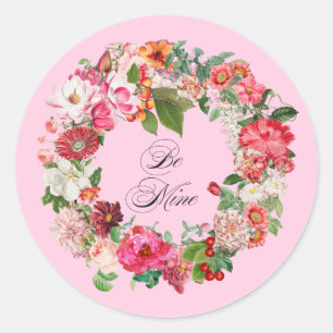 Adesivo Chic Boho Elegant Vintage Floral Be Mine Namorados