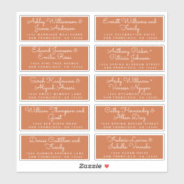 Adesivo Chic Calliographic Orange Guest Labels