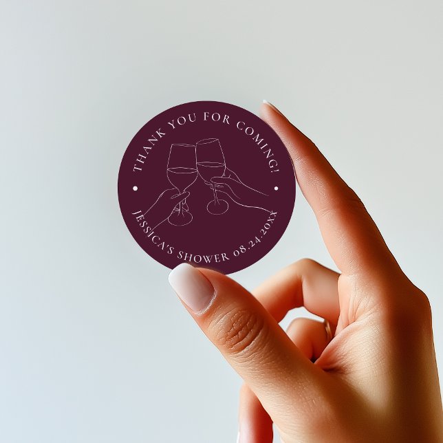 Adesivo Chic Chá de Noiva com Vinho (Criador carregado)
