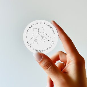 Adesivo Chic Chá de Noiva de Vinho