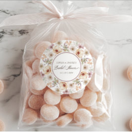 Adesivo Chic Chuveiro de Noiva Aquarela Floral