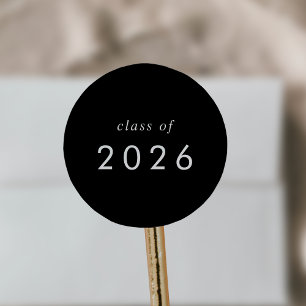 Adesivo Chic Dark Black Class of 2025 Graduation Sticker