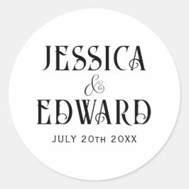 Adesivo Chic de Fotografia Mínima de Script Moderno Simple