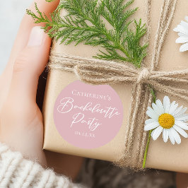 Adesivo Chic Dusty Rose Pink Bachelorette Party Custom