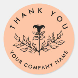 Adesivo Chic Elegant Lily ORDER OBRIGADO POR VOCÊ