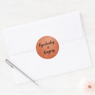 Adesivo Chic Elegant Orange Black Name