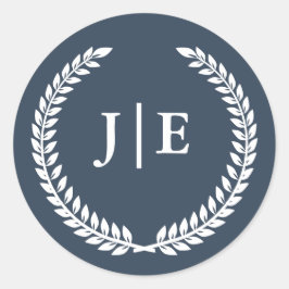 Adesivo Chic Elegant Wreath Monogram Wedding