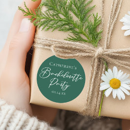 Adesivo Chic Emerald Green Bachelorette Party Personalized