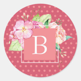Adesivo Chic Feminino Grande Inicial Monogramada Ponto Flo