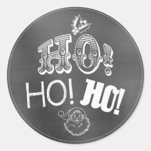Adesivo Chic Festivo Quadro Negro Ho, Ho, Ho Papai Noel