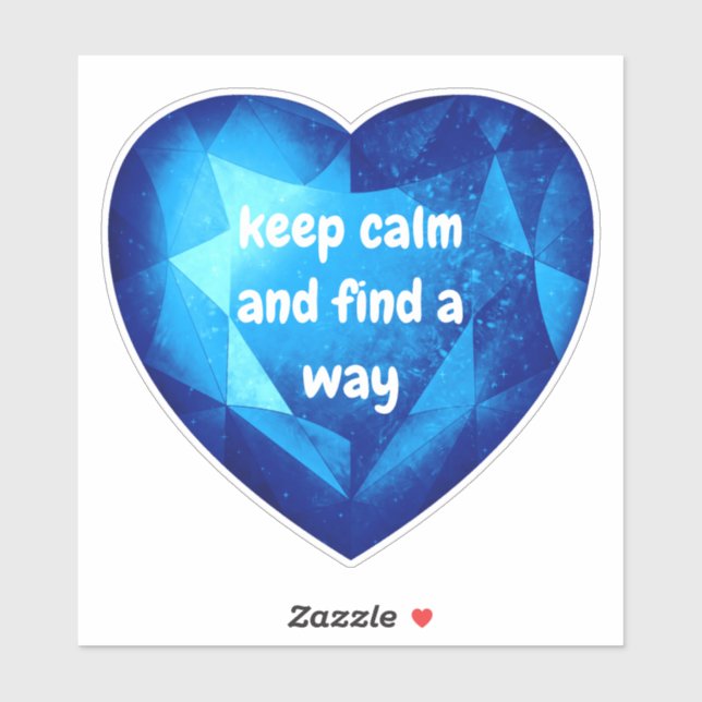 Adesivo Chic fresh blue Diamond quote affirmation  (Folha)