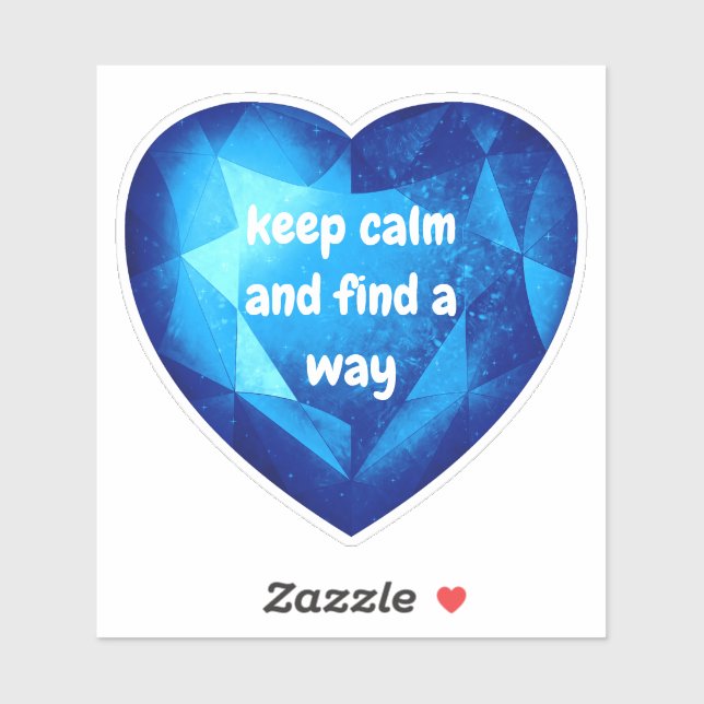 Adesivo Chic fresh blue Diamond quote affirmation  (Folha)