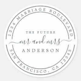 Adesivo Chic Future Sr. Dr. Wedding Return Endereço