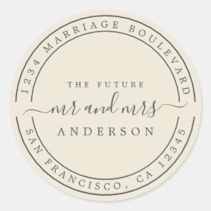 Adesivo Chic Future Sr. Sra. Antique White Return Endereç