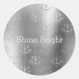 Adesivo Chic Glitz Silver Glam Chandeliers