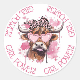 Adesivo Chic Hereford Girly Cow Galentines Day Sticker