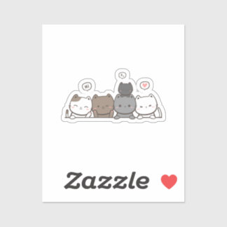Adesivo Chic Kawaii Cat Sticker - Itens correspondentes di