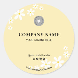 Adesivo Chic Light Butter Yellow Daisy Business Name