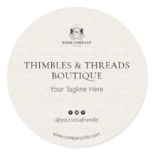 Chic Linen Business Logo Name Marketing