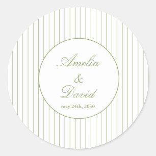 Adesivo Chic Minimalista Listra Verde Casamento