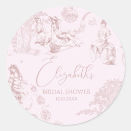 Adesivo Chic Moderno Toile de Jouy Piquenique Chá de Noiva