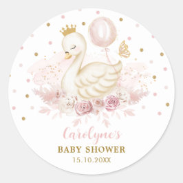 Adesivo Chic Pink Dourado Swan Princesa Balão Bebê