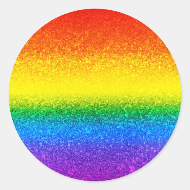 Adesivo Chic Rainbow Glitter Strike Monograma Nome (Frente)