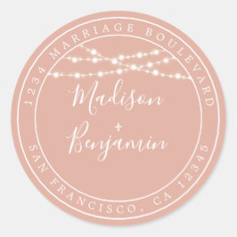 Adesivo Chic Rustic Lights Pink Casal Return Address