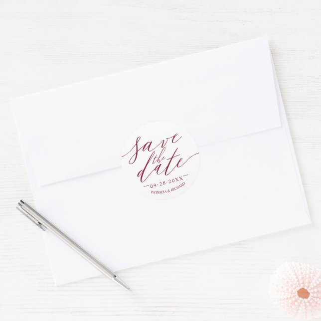 Adesivo Chic Script Casamento Salvar A Data (Envelope)