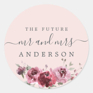 Adesivo Chic Script Future Sr. Burgundy Floral Pink
