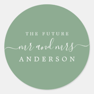 Adesivo Chic Script Future Sr. Casamento Verde Mineral