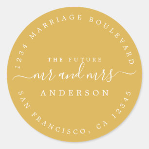 Adesivo Chic Script Future Sr. Dr. Wedding Return Endereç