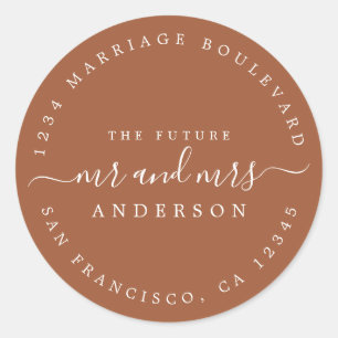 Adesivo Chic Script Future Sr. Dr. Wedding Return Endereç