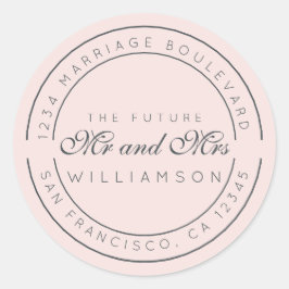 Adesivo Chic Script Future Sr. Dr. Wedding Return Endereço