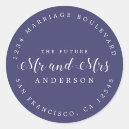 Adesivo Chic Script Future Sr. Dr. Wedding Return Endereço