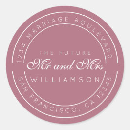Adesivo Chic Script Future Sr. Dr. Wedding Return Endereço