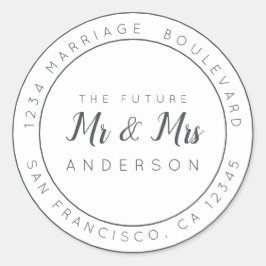 Adesivo Chic Script Future Sr. Dr. Wedding Return Endereço
