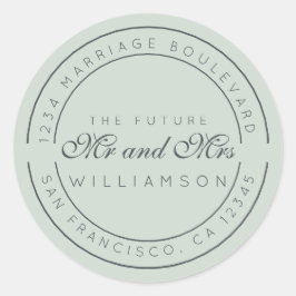 Adesivo Chic Script Future Sr. Dr. Wedding Return Endereço