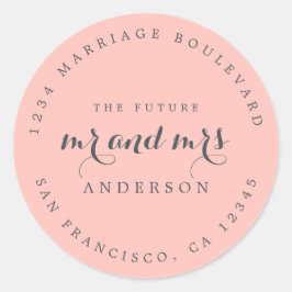 Adesivo Chic Script Future Sr. Dr. Wedding Return Endereço