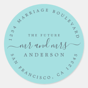 Adesivo Chic Script Future Sr. Dr. Wedding Return Endereço